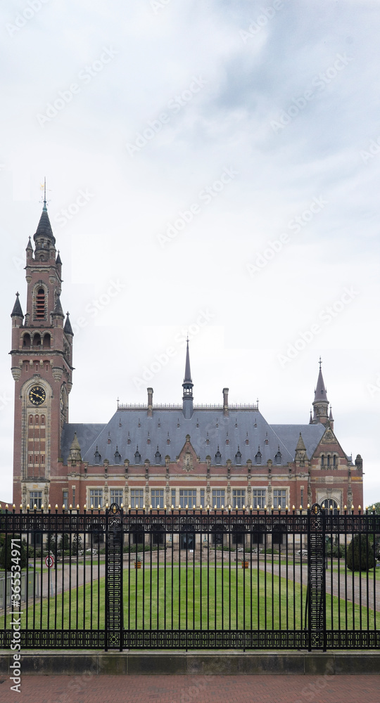 Fototapeta premium International court of justice Peace Palace in The Hague, Netherlands
