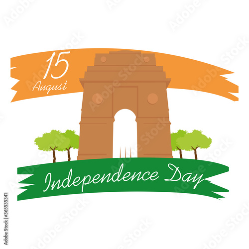 Independence day of India. India gate - Vector