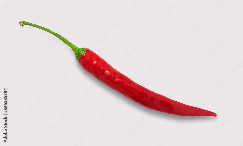 Red chilli pepper on a white background Red chilli pepper on a white background