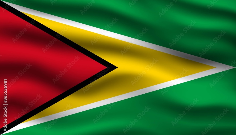 Flag of Guyana background template.