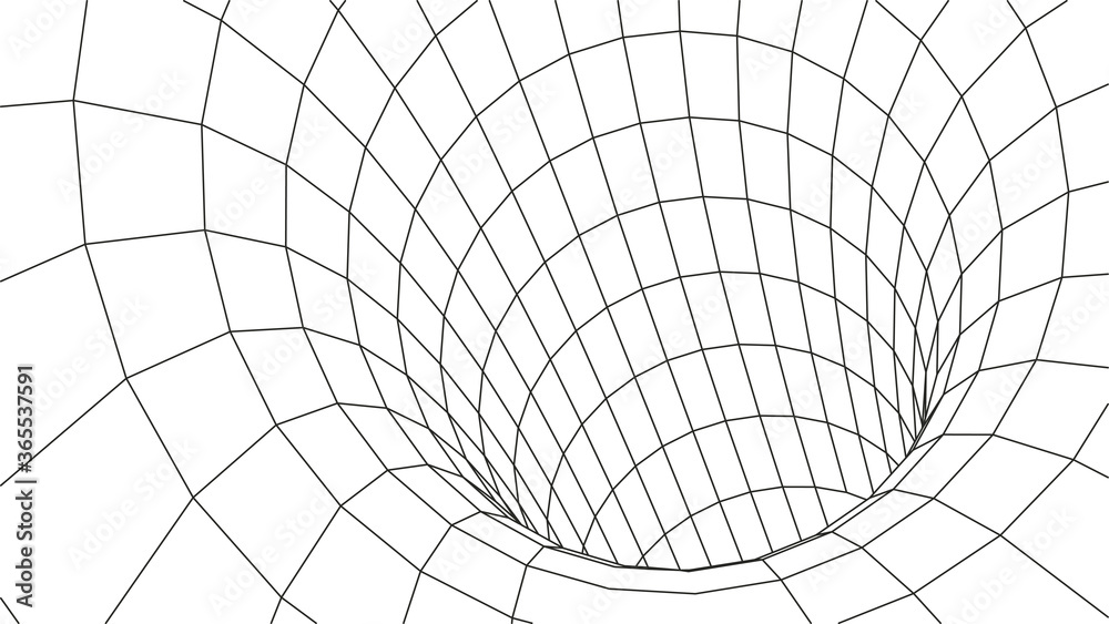 Tunnel or wormhole. Digital 3d wireframe tunnel. 3D tunnel grid. Network cyber technology. Surrealism. Background abstract vector image Tunnel or wormhole. Digital 3d wireframe tunnel. 3D tunnel grid. Network cyber technology. Surrealism. Background abstract vector image