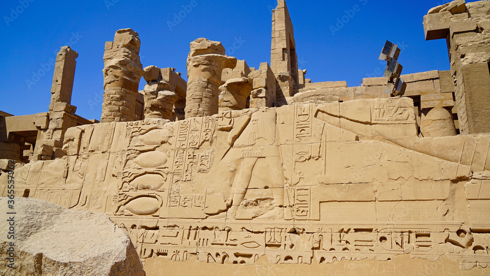 Luksor, Egipt, Karnak, Faraon, obelisk, monolit, starożytny - obrazy, fototapety, plakaty 