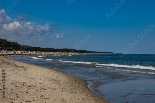 summer holiday landscape on the Polish Baltic Sea on a sunny day