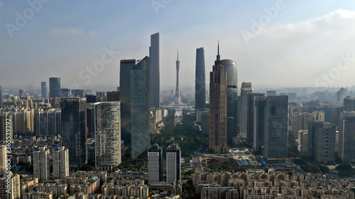 top view of Guangzhou city business center © Sergey Fomin