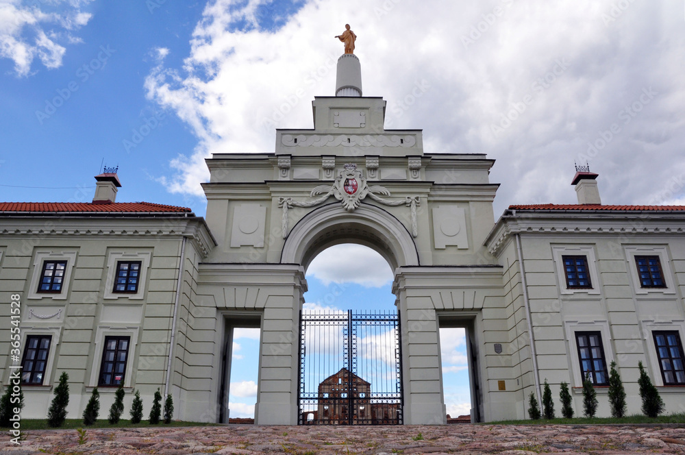 The entrance gate to the palace and great ensemble of the Sapieha family - Ruzhany Palace, Belarus
