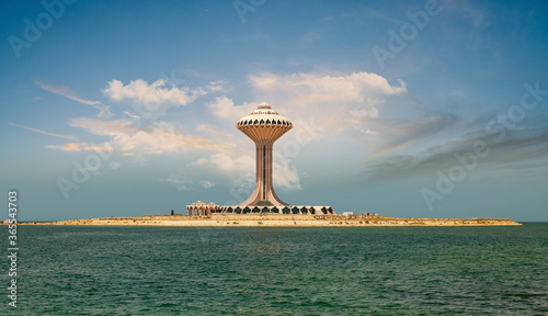 Al Khobar Water Tower during daylight, Eastern Province, Saudi Arabia  photo