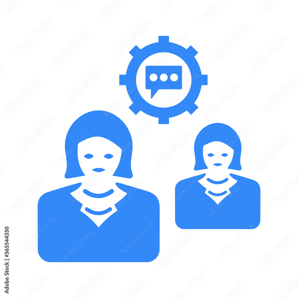 Business setup icon / blue color Business setup icon / blue color