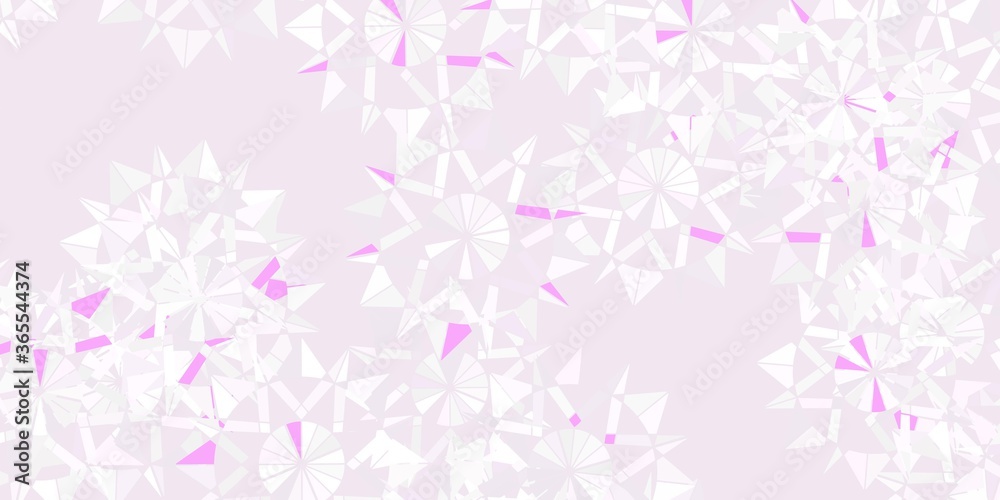 Light purple vector texture with bright snowflakes.