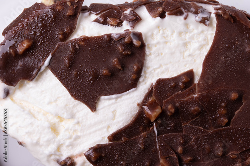 yummy milky vanilla and chocolate ice cream