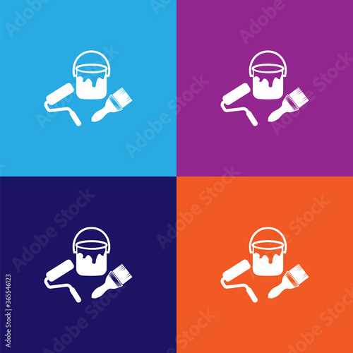 paint brush premium quality icon. Elements of constraction icon. Signs and symbols collection icon for websites, web design, mobile app