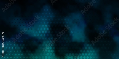 Light BLUE vector pattern with spheres. Illustration with set of shining colorful abstract spheres. Pattern for booklets, leaflets.