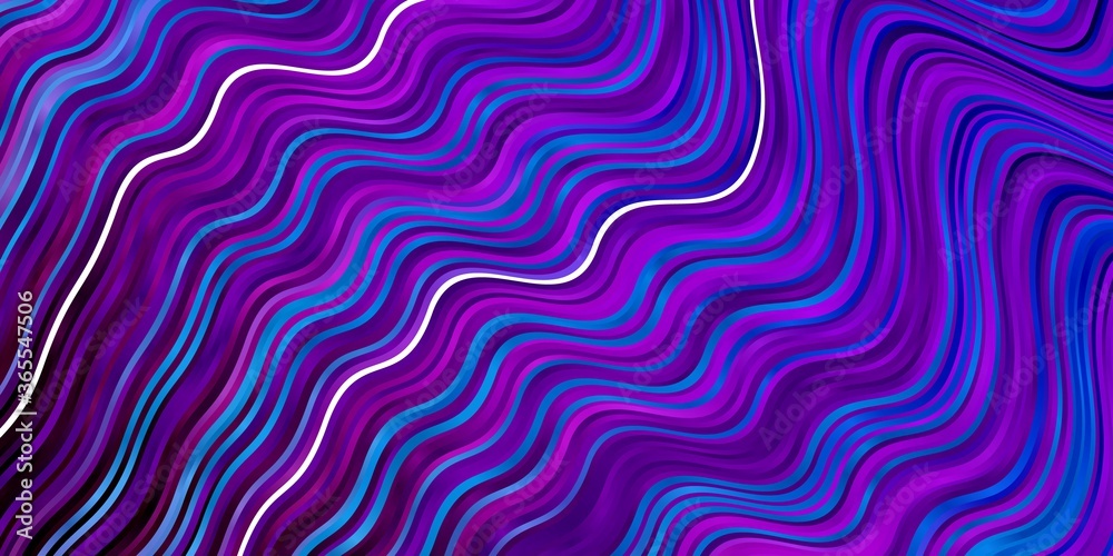 Fototapeta premium Light Pink, Blue vector background with lines. Bright illustration with gradient circular arcs. Pattern for business booklets, leaflets