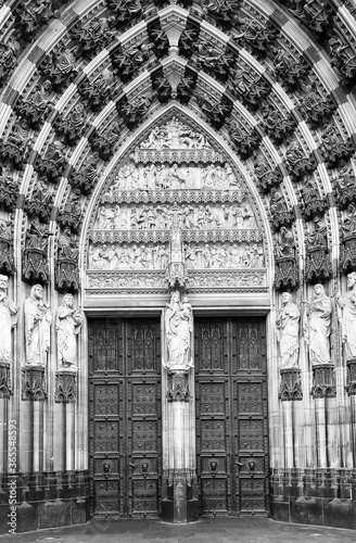 Architectural detail of the Dom of Koln, Germany, Europe