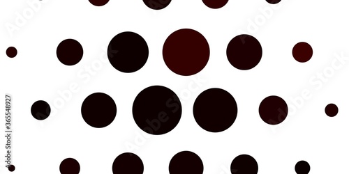 Light Red vector pattern with circles. Modern abstract illustration with colorful circle shapes. New template for your brand book.
