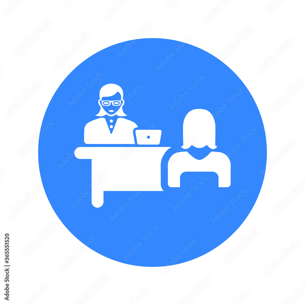 Job Meeting, Interview blue Icon Job Meeting, Interview blue Icon