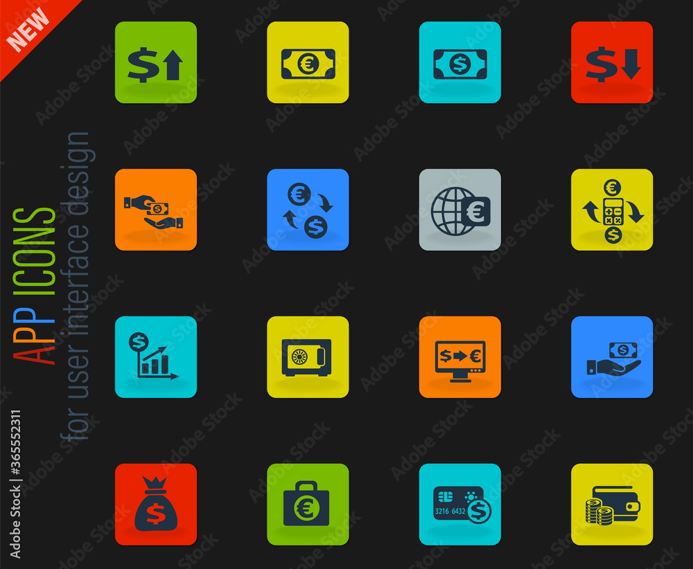 currency exchange icon set currency exchange icon set