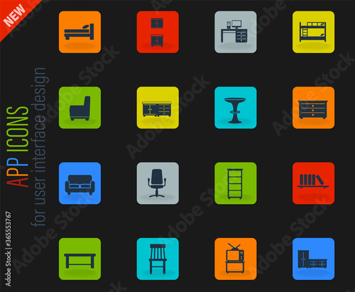 Furniture simply icons