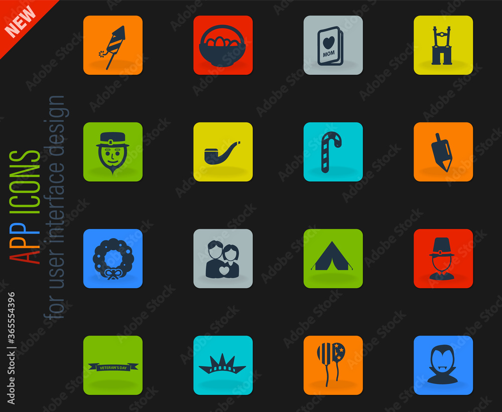 Holidays simply icons