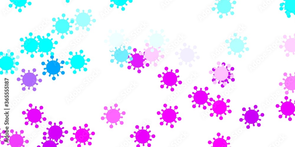 Light pink, blue vector texture with disease symbols. Light pink, blue vector texture with disease symbols.
