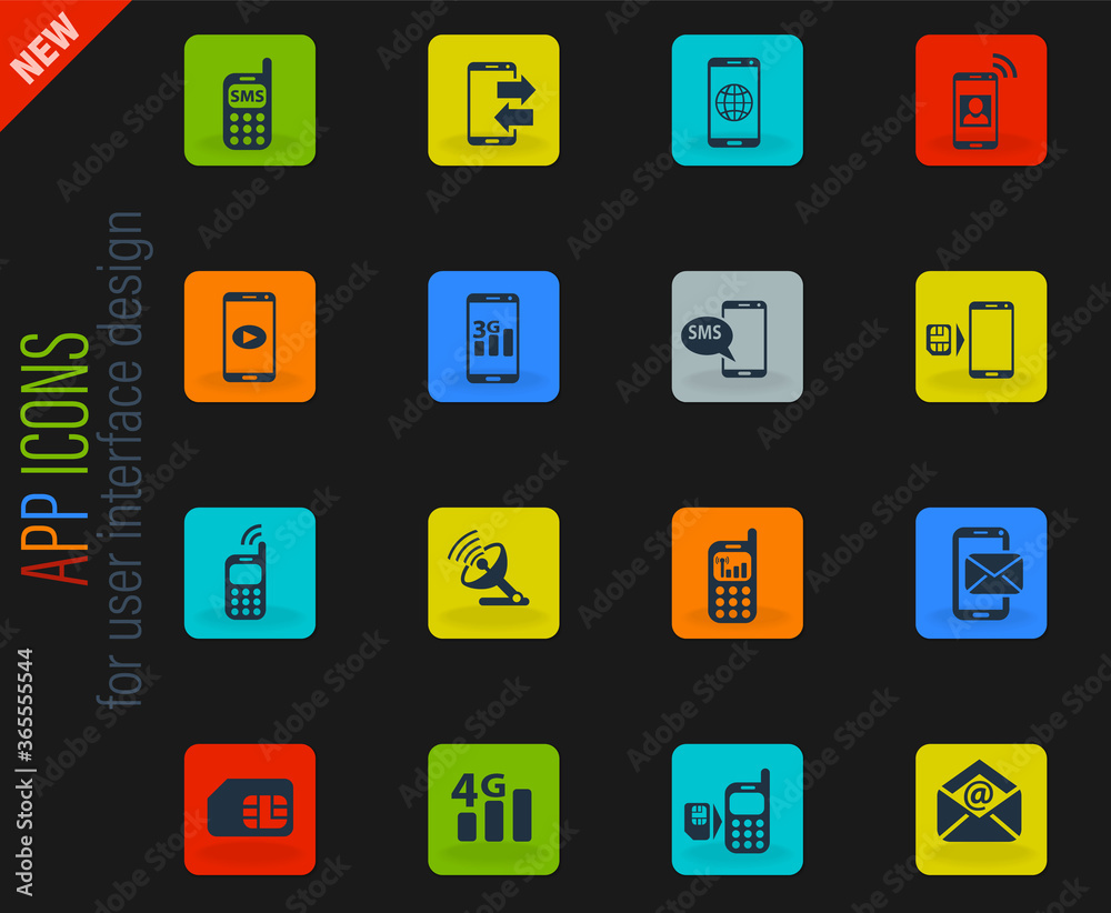 mobile connection icon set mobile connection icon set