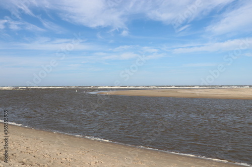 Partial view of the beach of Valizas near the mouth of its stream. photo