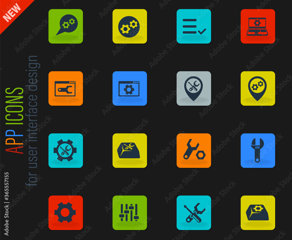 settings icon set settings icon set