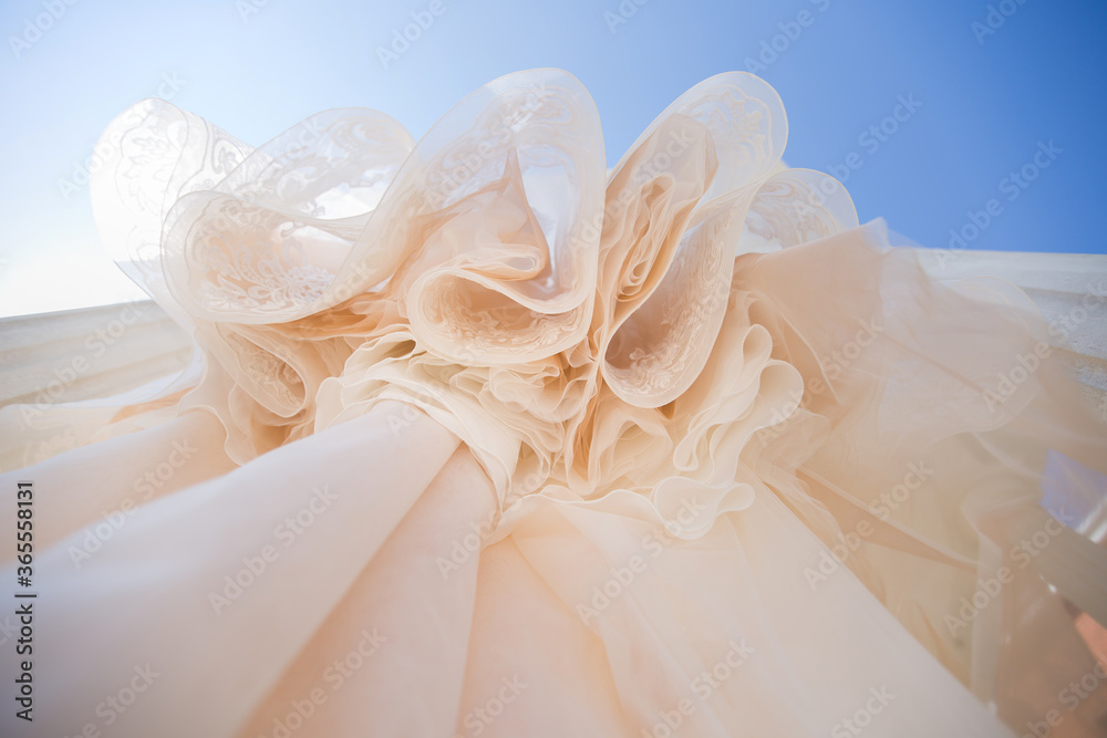 Wedding dress hanging