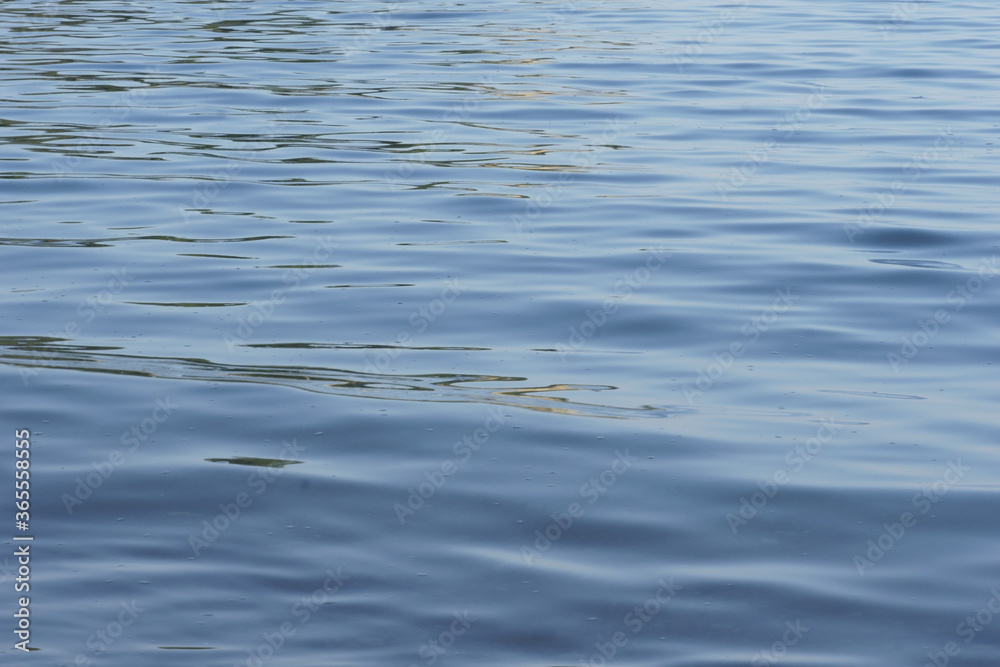 View of blue sea surface with ripple pattern on the sea surface