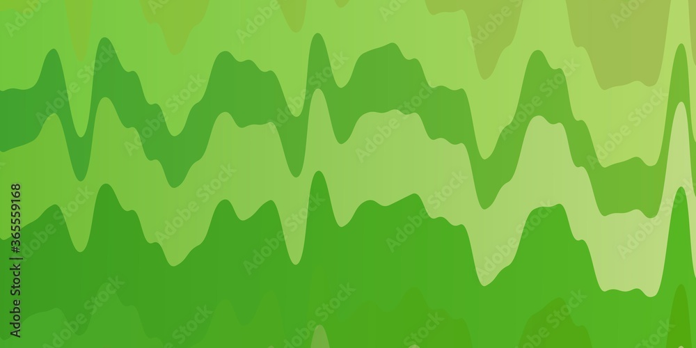 Light Green vector template with curved lines. Illustration in abstract style with gradient curved.  Pattern for commercials, ads.