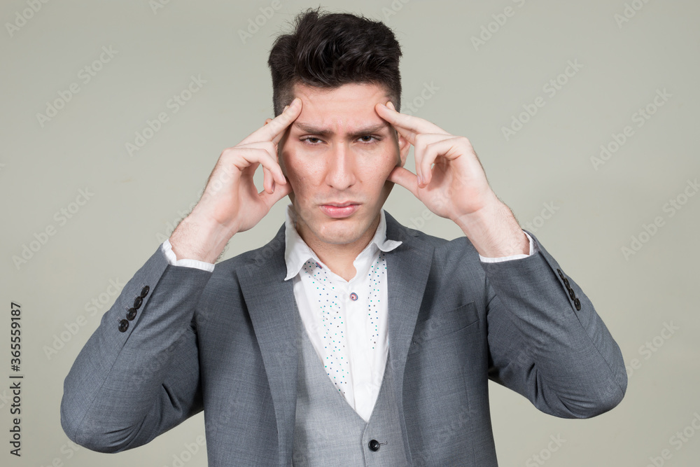 Portrait of young multi ethnic businessman in suit Portrait of young multi ethnic businessman in suit