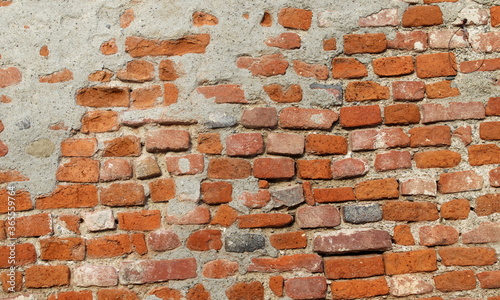 Muro in mattoni - Vintage e danneggiato