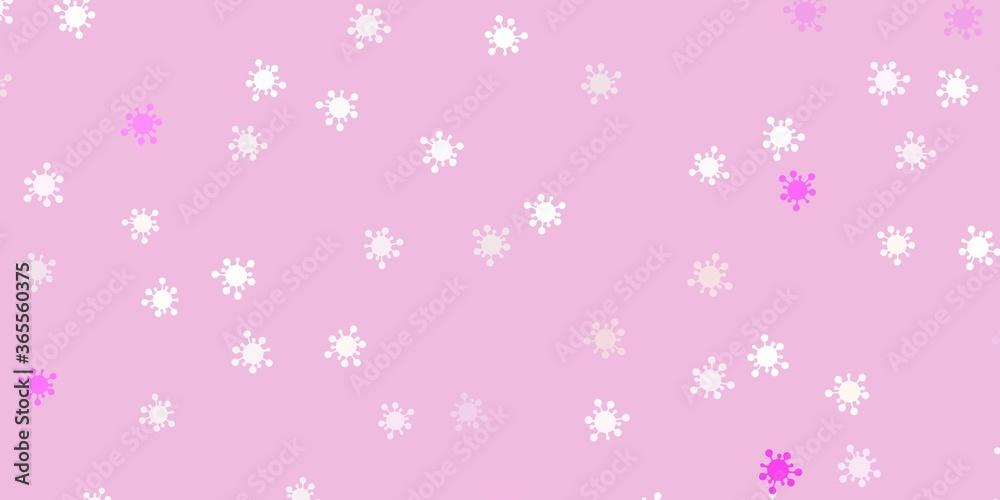 Light pink vector template with flu signs. Light pink vector template with flu signs.