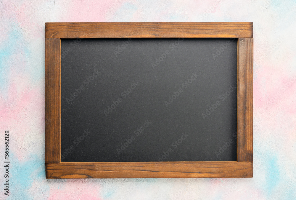 Chalk board on bright colored background