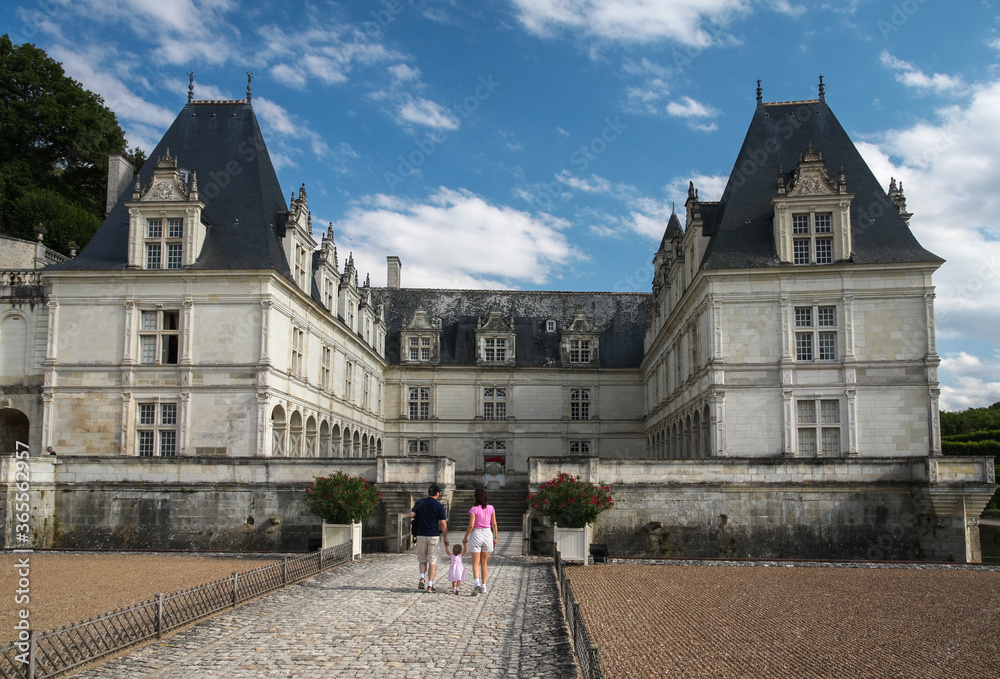 Tourists visiting Château de Villandry, France