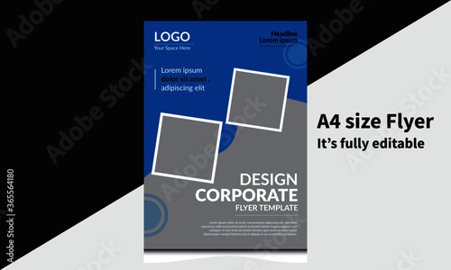 Stylish corporate business flyer design template