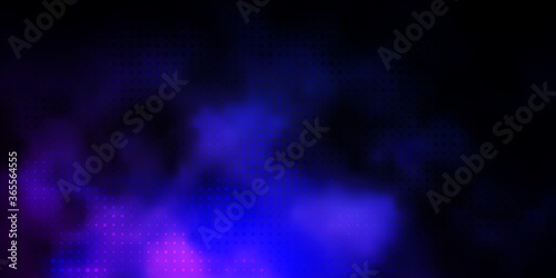 Dark Pink, Blue vector backdrop with dots. Abstract decorative design in gradient style with bubbles. New template for a brand book.