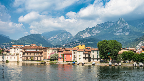 Ancient village of Pescate, on the shore of Lake Garlate (Italy)