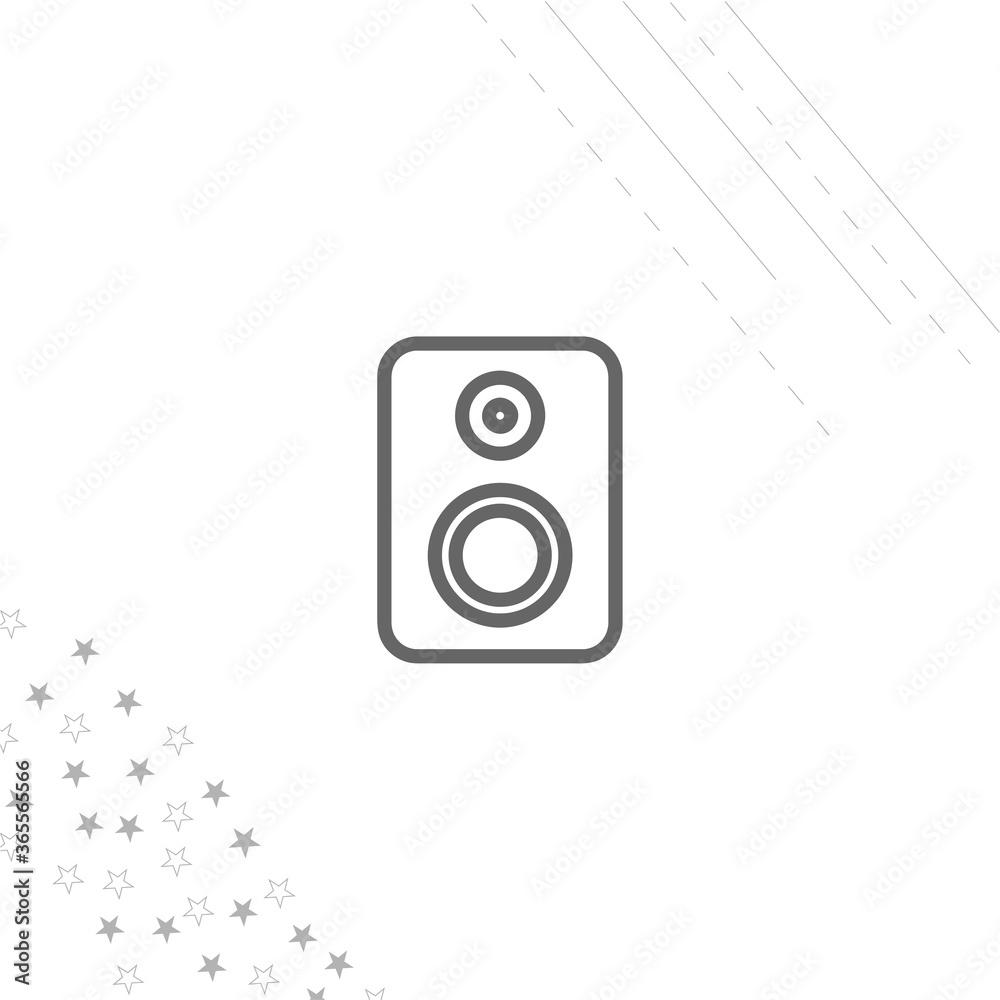 audio speaker isolated line icon for web and mobile audio speaker isolated line icon for web and mobile