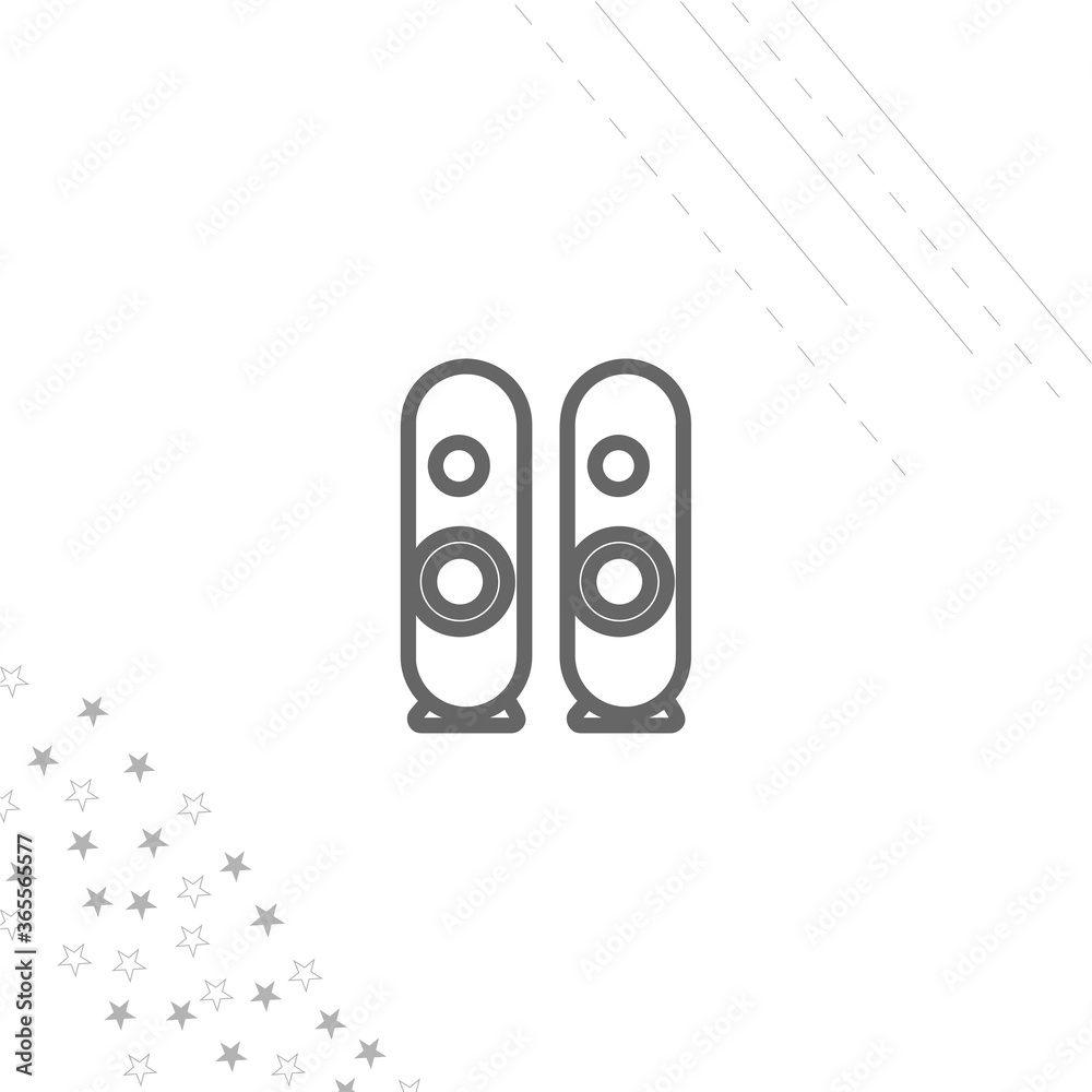 audio speaker isolated line icon for web and mobile audio speaker isolated line icon for web and mobile