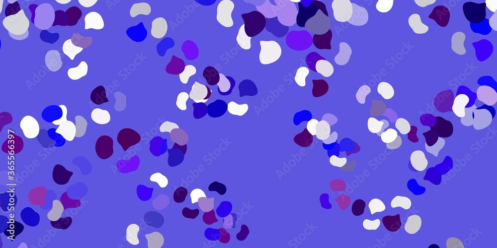 Light pink, blue vector backdrop with chaotic shapes.