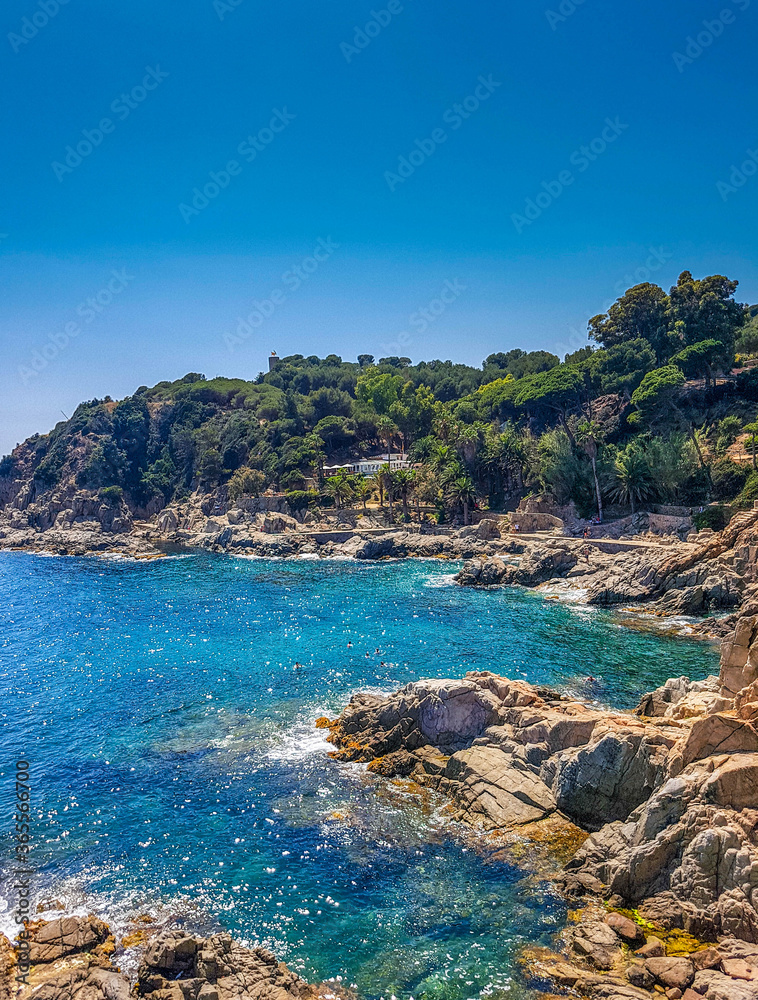 Beautiful nature and blue ocean in Spanish Costa Brava