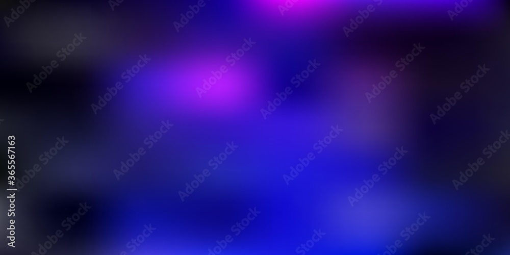 Dark pink, blue vector gradient blur template.