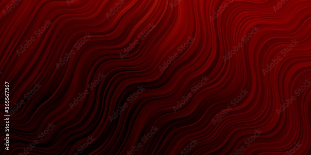 Dark Red vector template with lines. Colorful illustration, which consists of curves. Pattern for websites, landing pages.