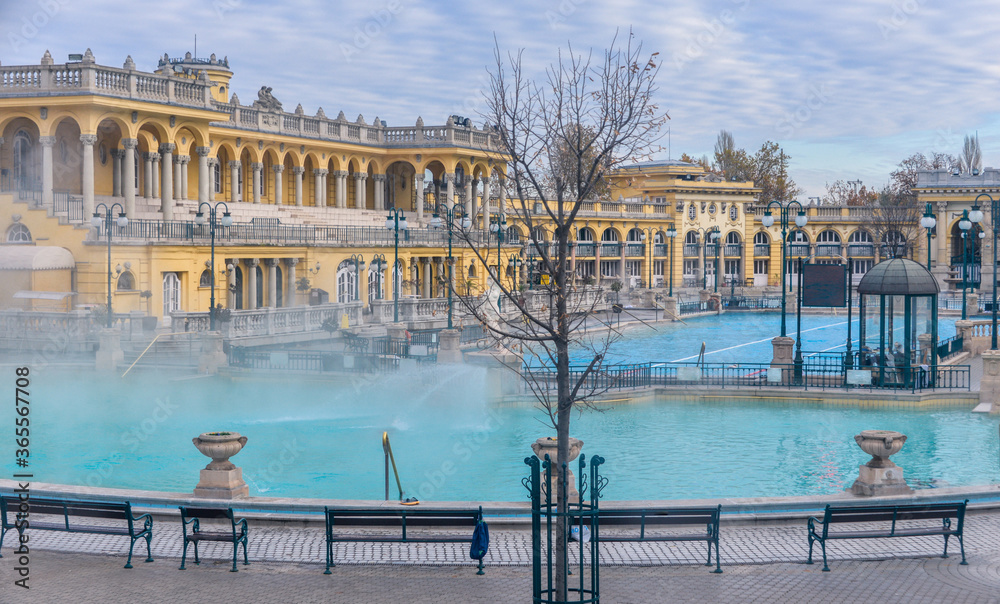 Naklejka premium hot outdoor bath