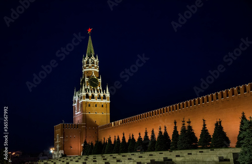 Photographie moscow kremlin at night