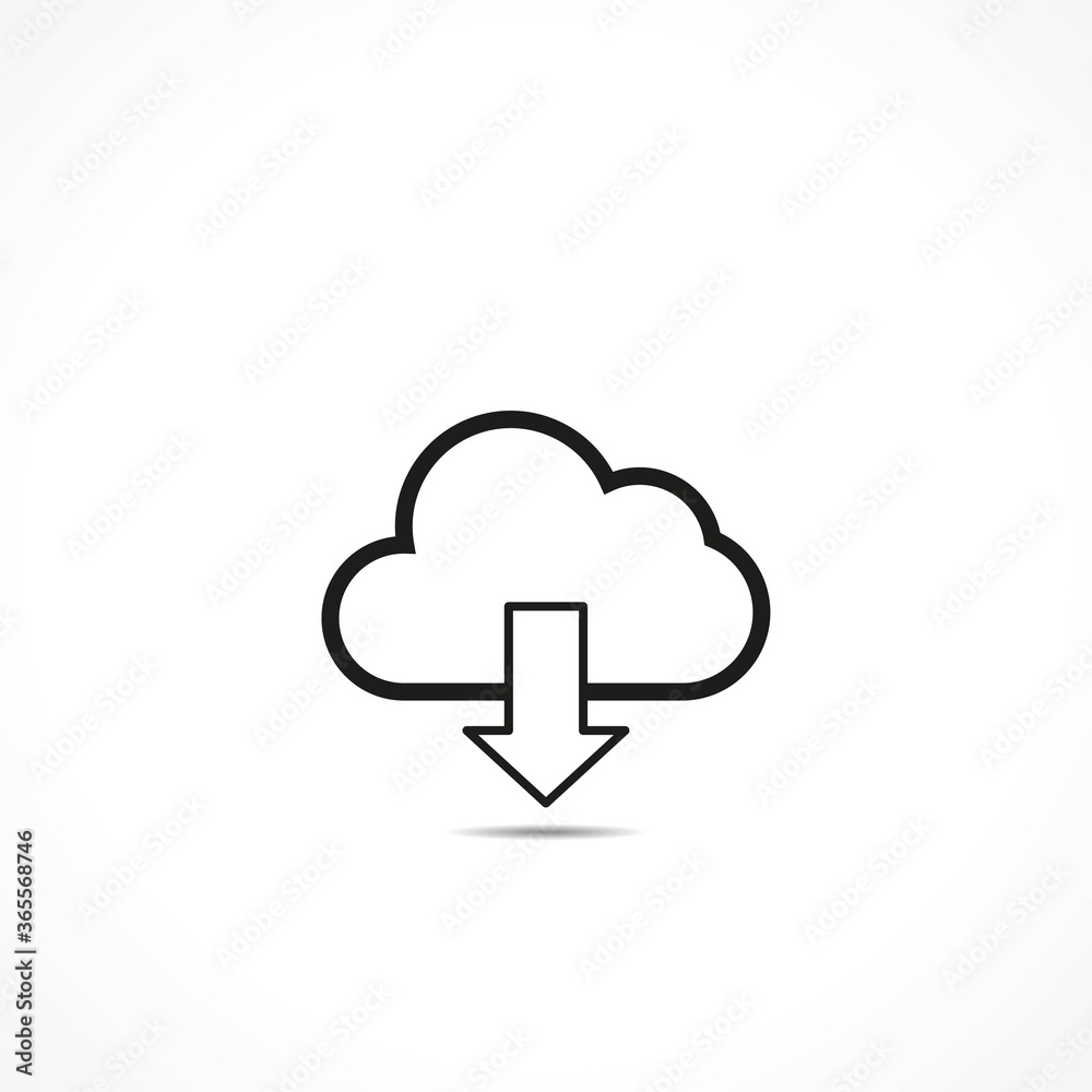 cloud icon isolated on a white background cloud icon isolated on a white background