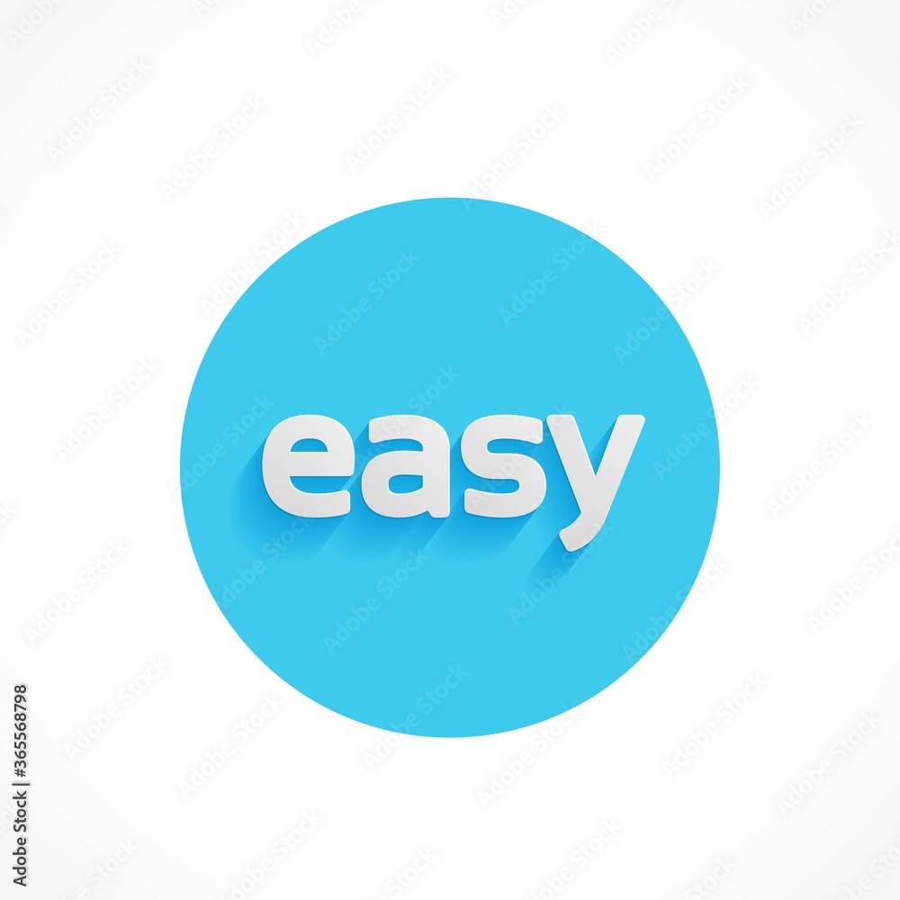 easy button, vector icon isolated on white easy button, vector icon isolated on white