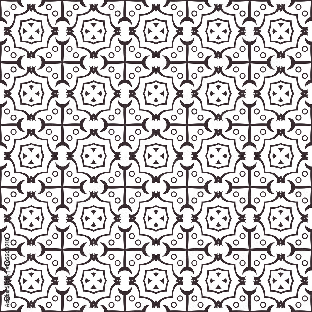 Geometric ornamental vector pattern. Seamless design.