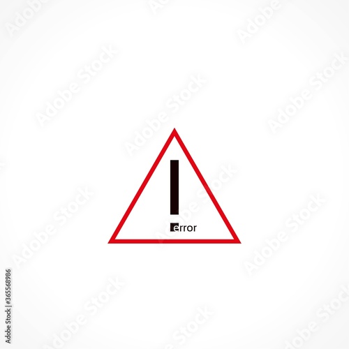 Exclamation sign, error icon, vector
