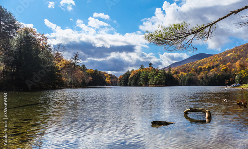 Emerald Lake in vermont at fall photo